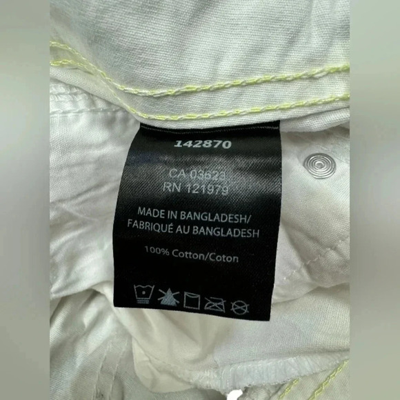 Projek Raw  NWT Shorts Cargo White 100% Cotton Size 30 - Picture 6 of 7